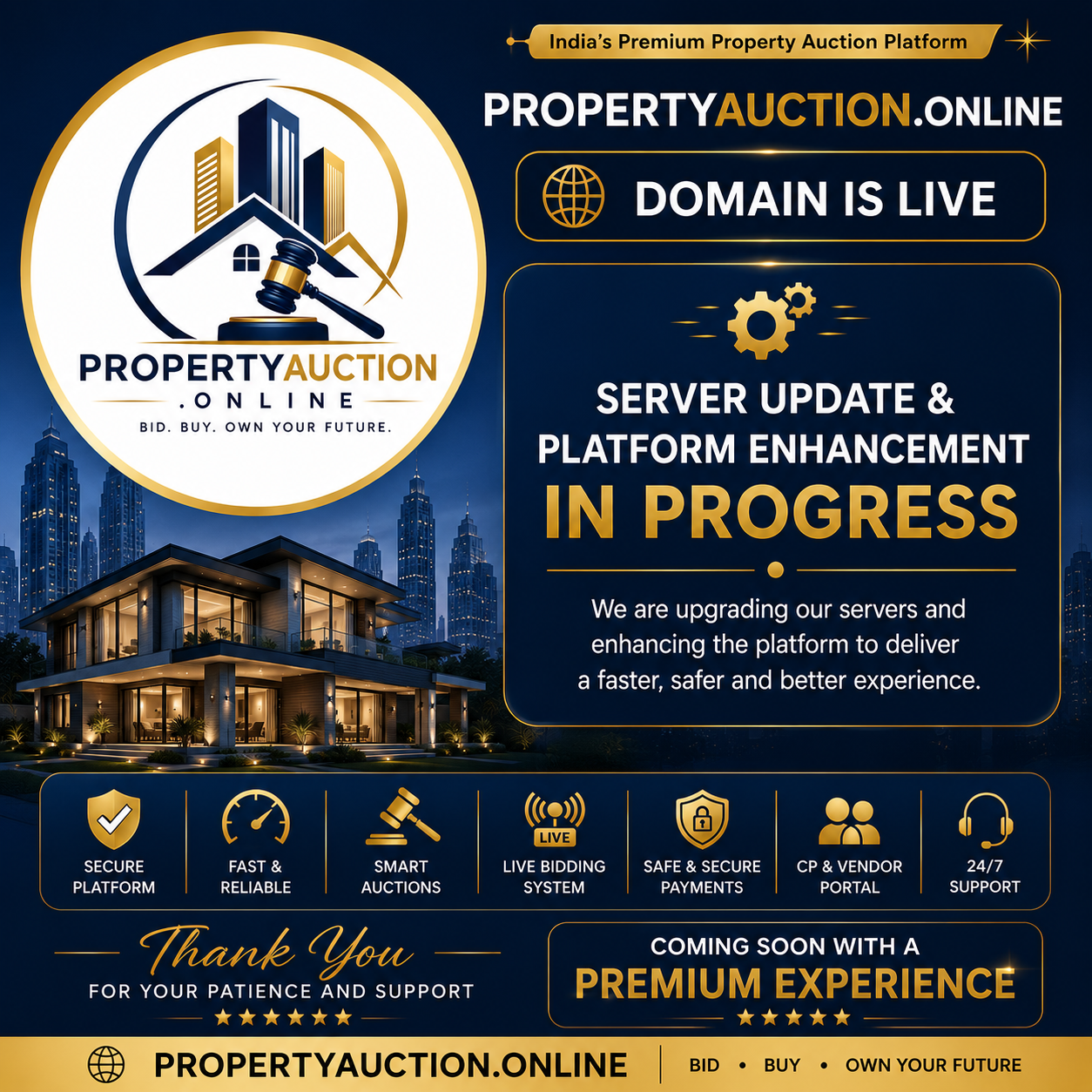 PropertyAuction.online — India's Premium Property Auction Platform